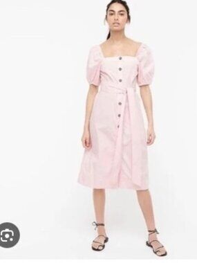 J. Crew Black, 100% Cotton, lightweight, midi-dress.  Darling!